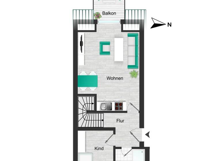 Maisonette zum Kauf 259.000 € 3 Zimmer 57 m² 2. Geschoss Wedel 22880