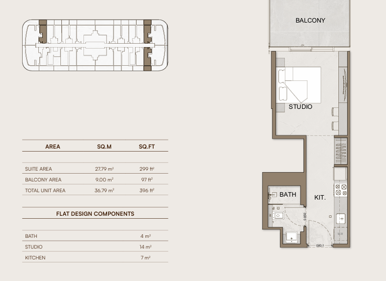 Studio zum Kauf provisionsfrei 236.200 € 1 Zimmer 36,8 m² Dubai