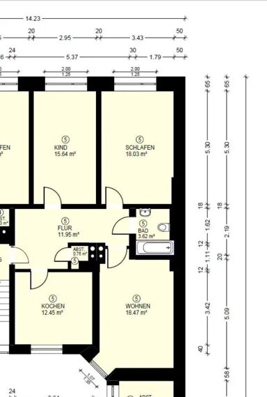 Wohnung zur Miete 1.330 € 3 Zimmer 80 m² 1. Geschoss Rauental 4 Koblenz 56073