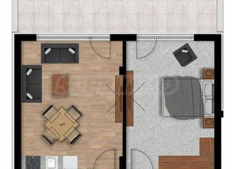 Studio zum Kauf 245.000 € 76,2 m² Sofia