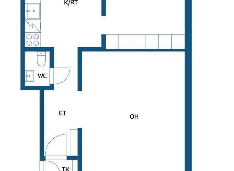 Doppelhaushälfte zur Miete 640 € 2 Zimmer 46 m² 1.010 m² Grundstück Pekkolankulma 18 Kotka 48400