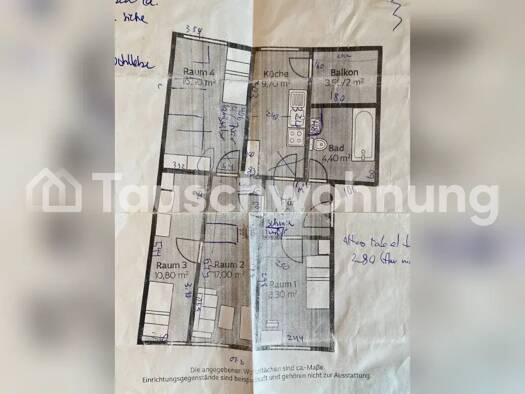Wohnung zur Miete Tauschwohnung 600 € 4 Zimmer 72 m² 3. Geschoss Dölitz-Dösen Leipzig 04279