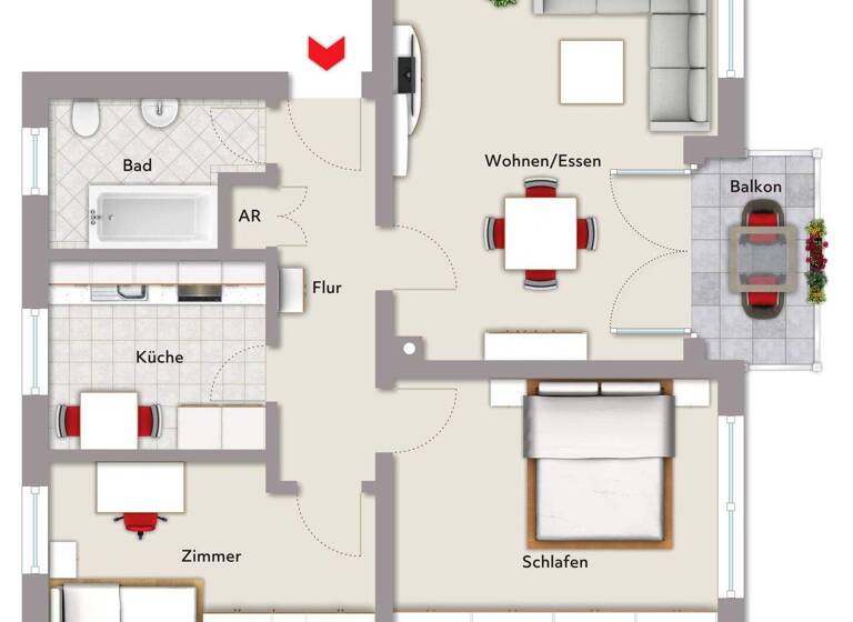 Wohnung zum Kauf 258.000 € 3 Zimmer 65 m² Landsberg 86899