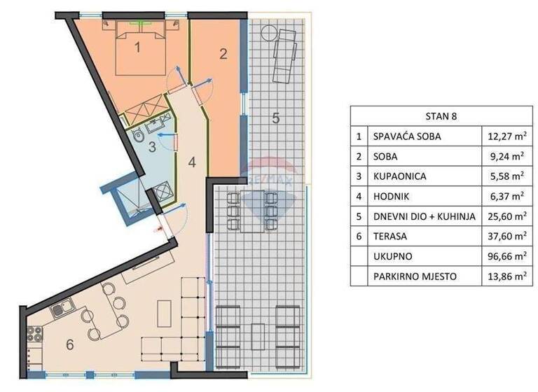 Wohnung zum Kauf 275.000 € 3 Zimmer 75 m² 3. Geschoss Kolan