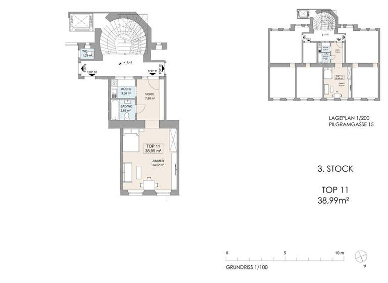 Wohnung zum Kauf 299.000 € 1 Zimmer 39 m² 3. Geschoss Pilgramgasse 15 Wien, Margareten / Wien 5., Margareten 1050