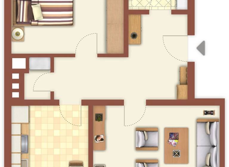 Wohnung zur Miete 341 € 2,5 Zimmer 55 m² frei ab 01.05.2026 Großer Sandweg 74 Hamm-Norden Hamm 59065