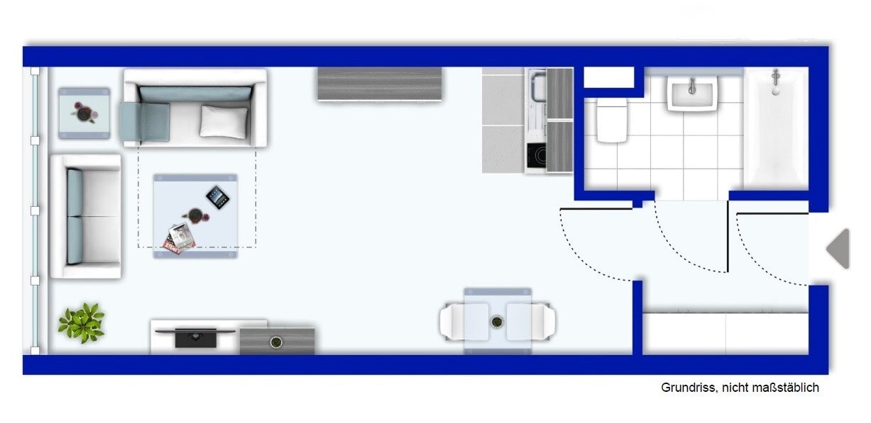 Studio zum Kauf 115.000 € 1 Zimmer 26 m²<br/>Wohnfläche Göggingen - Süd Augsburg 86199