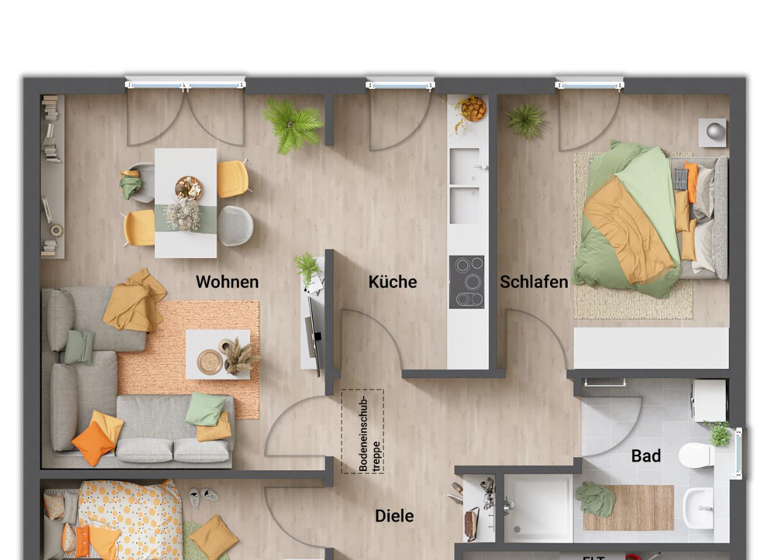 Bungalow zum Kauf - Erstbezug provisionsfrei 232.580 € 3 Zimmer 76,7 m² 650 m² Grundstück frei ab 01.01.2027 Erzbühlweg Glashütten 95496