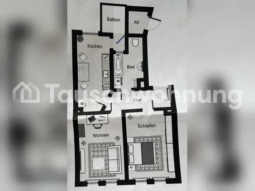 Wohnung zur Miete Tauschwohnung 600 € 2 Zimmer 65 m² 2. Geschoss Schönefeld Leipzig 04347