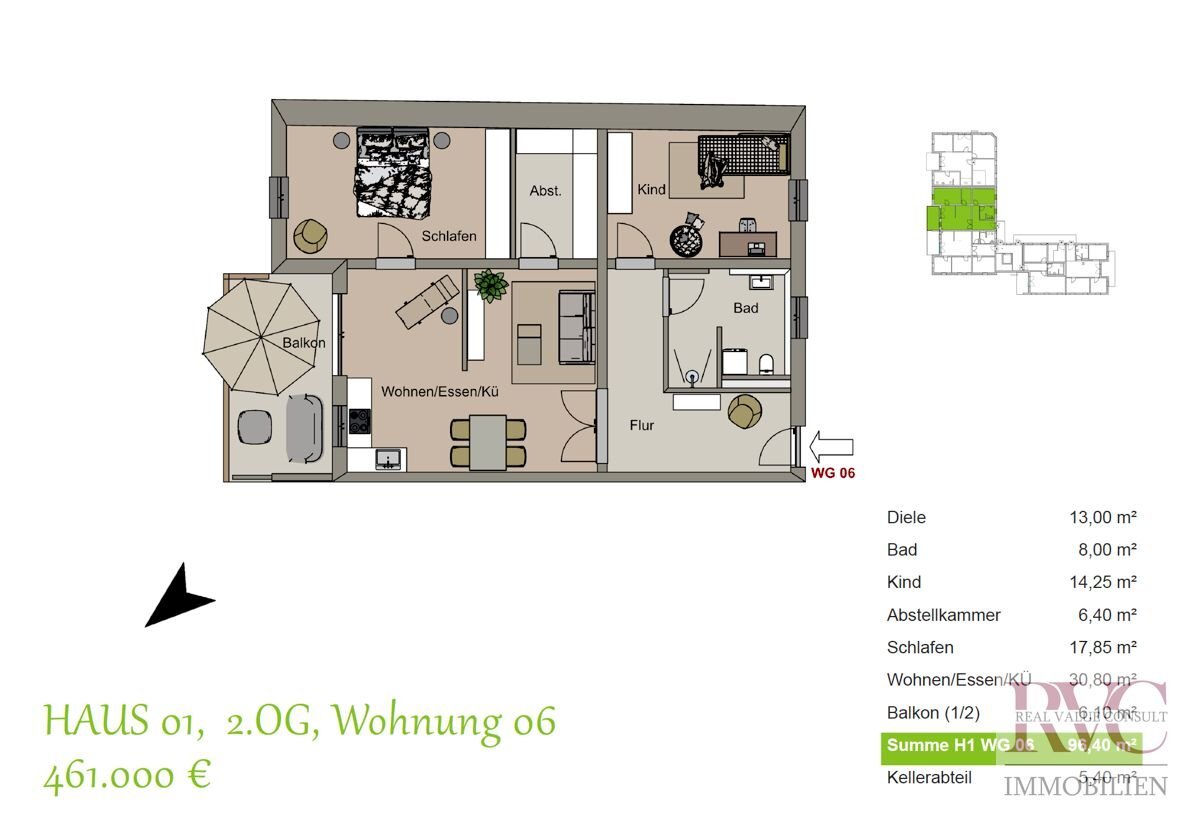 Wohnung zum Kauf provisionsfrei 461.000 € 3 Zimmer 96,4 m²<br/>Wohnfläche Fridolfing Fridolfing 83413