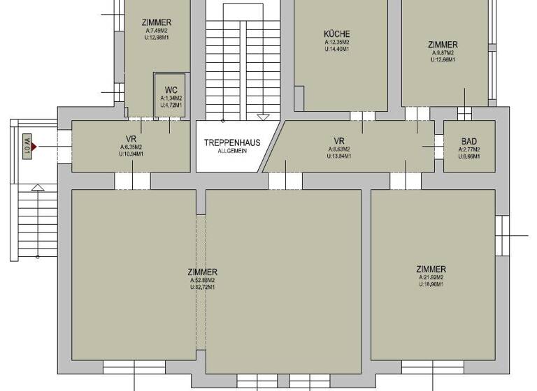 Büro zur Miete 1.190 € 4 Zimmer St. Peter Hauptstraße Sankt Peter Graz 8042