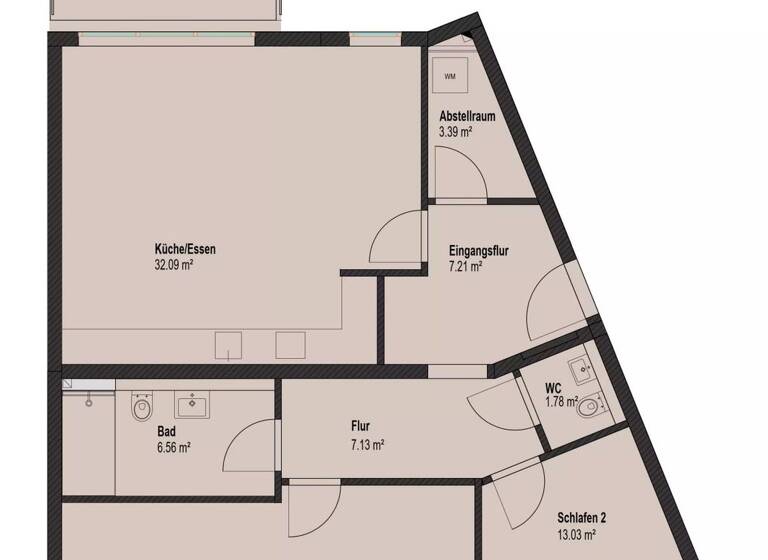 Studio zum Kauf provisionsfrei 838.992 € 3 Zimmer 100 m² 2. Geschoss Echternach 6463