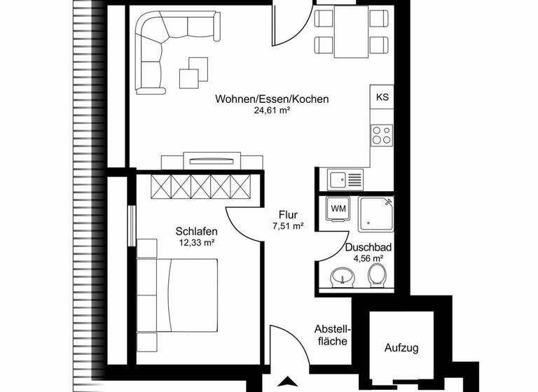 Wohnung zum Kauf - Erstbezug 259.000 € 2 Zimmer 50,9 m² Leezen 23816