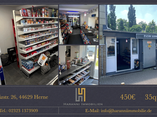 Kiosk zur Miete 12,85 € 1 Zimmer 35 m² Verkaufsfläche Leibnizstraße 26 Baukau-Ost Herne 44629