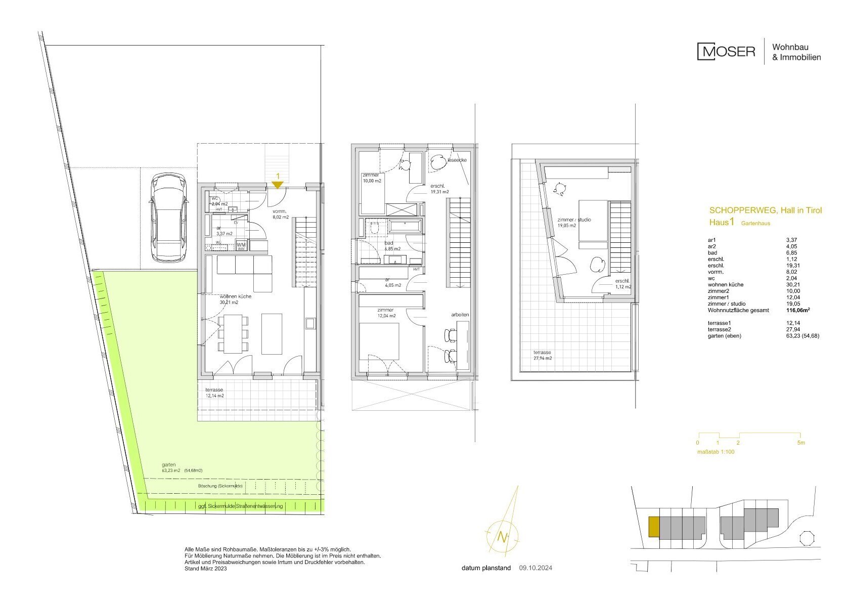 Haus zum Kauf provisionsfrei 843.000 € 116,1 m²<br/>Wohnfläche Hall in Tirol 6060