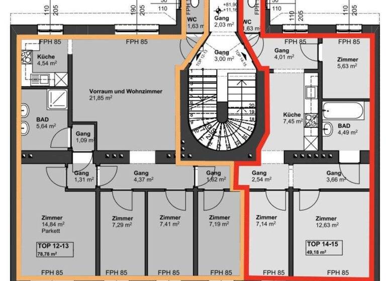 Wohnung zum Kauf 615.856 € 7 Zimmer 128 m² Wien,Ottakring 1160
