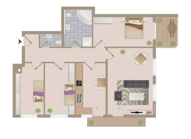 Wohnung zum Kauf 499.000 € 4 Zimmer 95 m² 1. Geschoss frei ab sofort Burgunderstraße 17 Zuffenhausen Stuttgart 70435