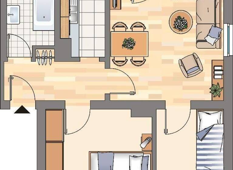 Wohnung zur Miete 415 € 3 Zimmer 50 m² EG Völkmannsweg 2a Bodelschwingh Dortmund 44357