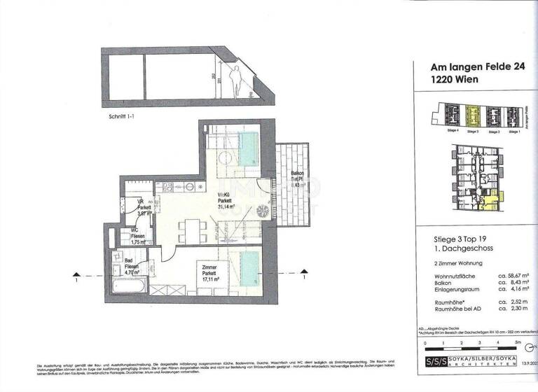 Wohnung zum Kauf - Erstbezug provisionsfrei 446.490 € 2 Zimmer 58,7 m² Wien 1220