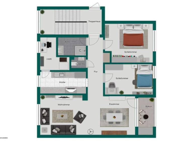 Wohnung zum Kauf 330.000 € 3,5 Zimmer 84,3 m² 1. Geschoss Heiderhof Bonn 53177