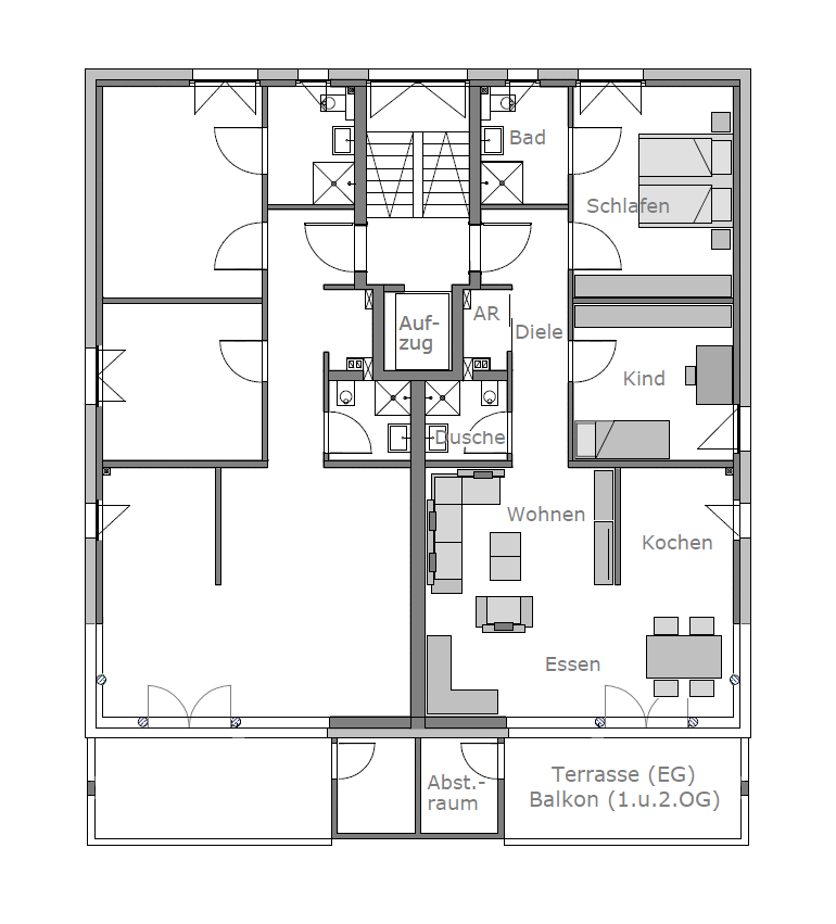 Wohnung zum Kauf provisionsfrei 312.000 € 3 Zimmer 87 m²<br/>Wohnfläche Fischreiherstr. 9 Önkfeld Radevormwald 42477