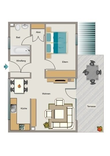 Wohnung zur Miete nur mit Wohnberechtigungsschein 346 € 2,5 Zimmer 58,5 m²<br/>Wohnfläche 3.<br/>Geschoss Dr.-C.-Otto-Straße 180 Dahlhausen Bochum 44879