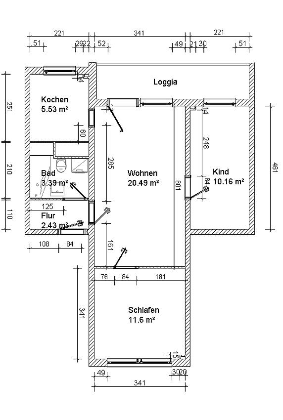 Wohnung zur Miete 320 € 3 Zimmer 58,3 m²<br/>Wohnfläche 5.<br/>Geschoss ab sofort<br/>Verfügbarkeit Albert-Schweitzer-Ring 71 Wilkau-Haßlau Wilkau-Haßlau 08112