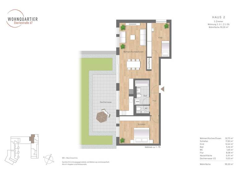 Wohnung zum Kauf provisionsfrei 775.000 € 4 Zimmer 92 m² 2. Geschoss Pfersee Augsburg 86157