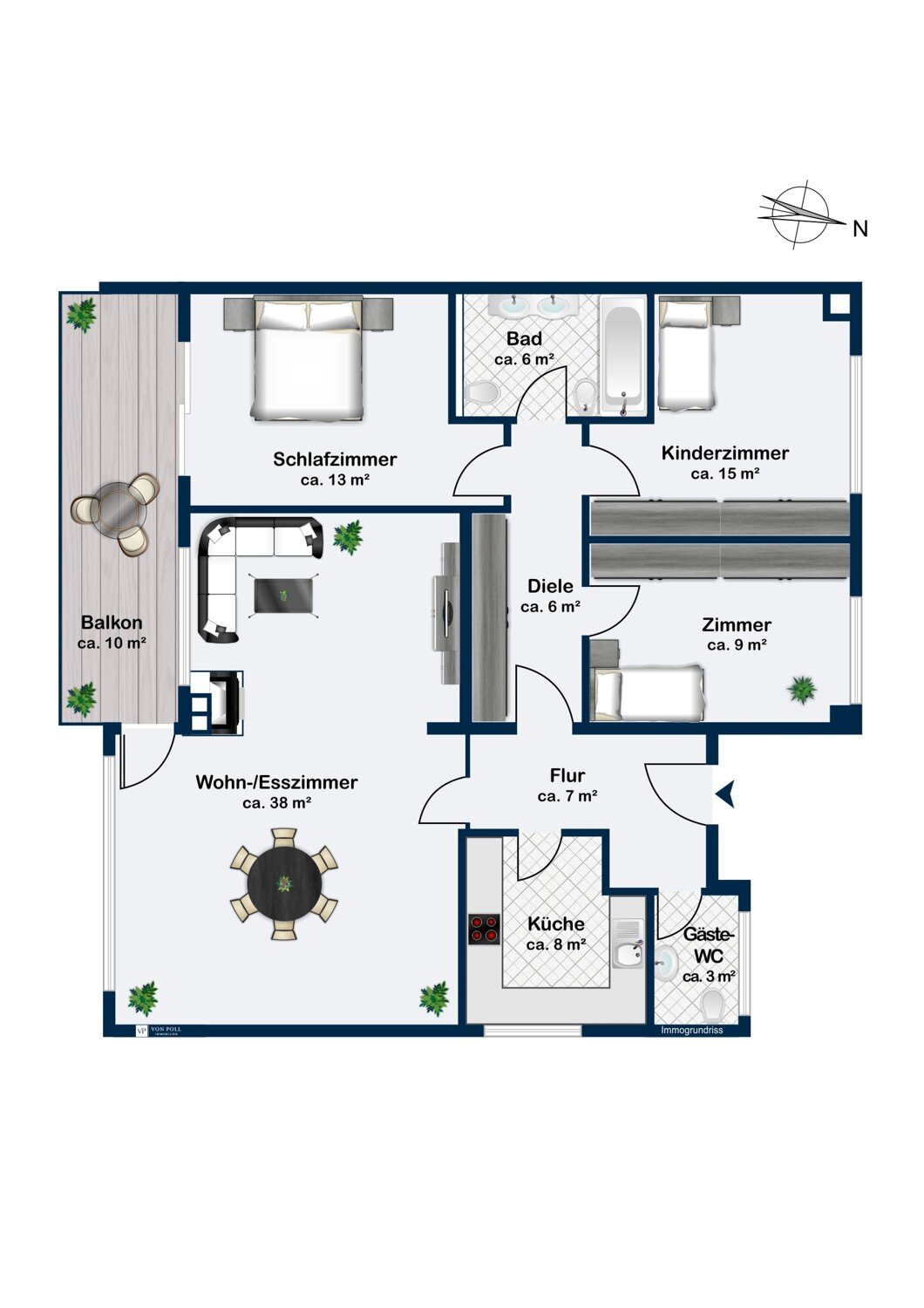 Wohnung zum Kauf 299.000 € 4 Zimmer 109 m²<br/>Wohnfläche 2.<br/>Geschoss Danziger Straße / Stübbenhauser Straße Mettmann - Metzkausen 40822