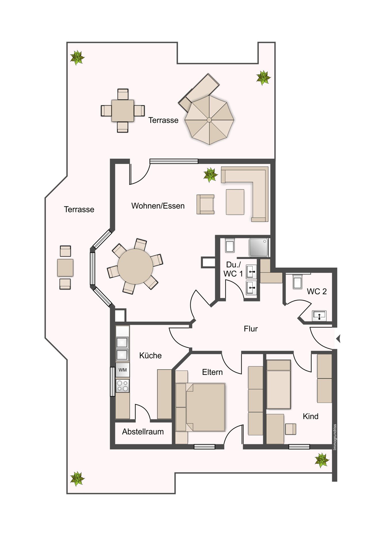 Wohnung zum Kauf 398.000 € 3 Zimmer 133 m²<br/>Wohnfläche Tamm 71732