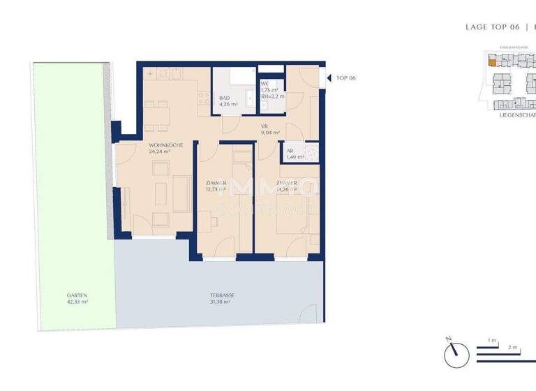 Wohnung zum Kauf - Erstbezug provisionsfrei 768.000 € 5 Zimmer 122 m² 1. Geschoss Wien 1230