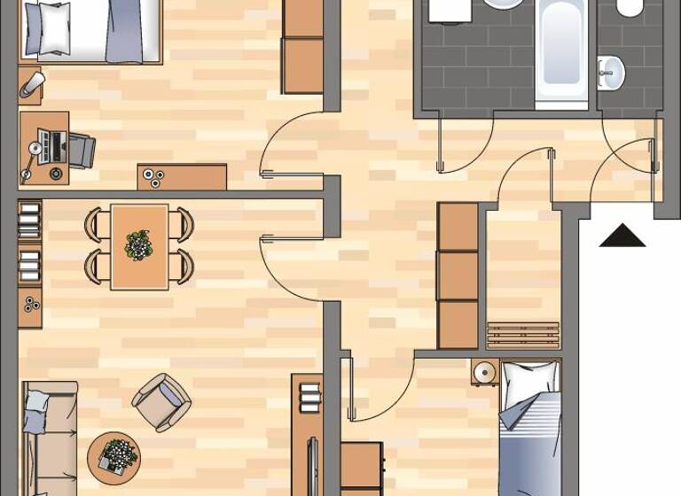 Wohnung zur Miete 529 € 3,5 Zimmer 76 m² 3. Geschoss frei ab 27.04.2026 Geschwister-Scholl-Straße 25 Boele Hagen 58099