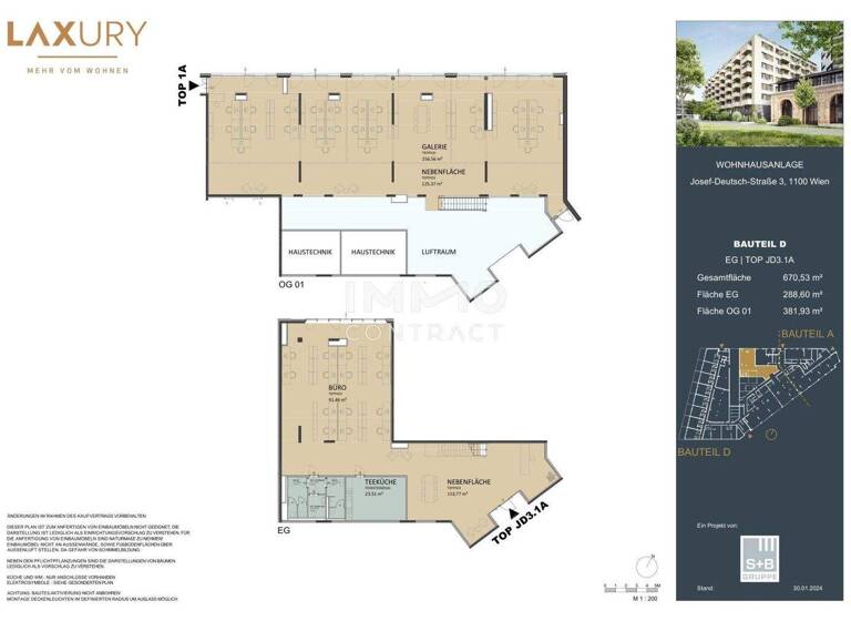 Bürofläche zum Kauf - Erstbezug provisionsfrei 2.543 € 627,2 m² Bürofläche Wien 1100