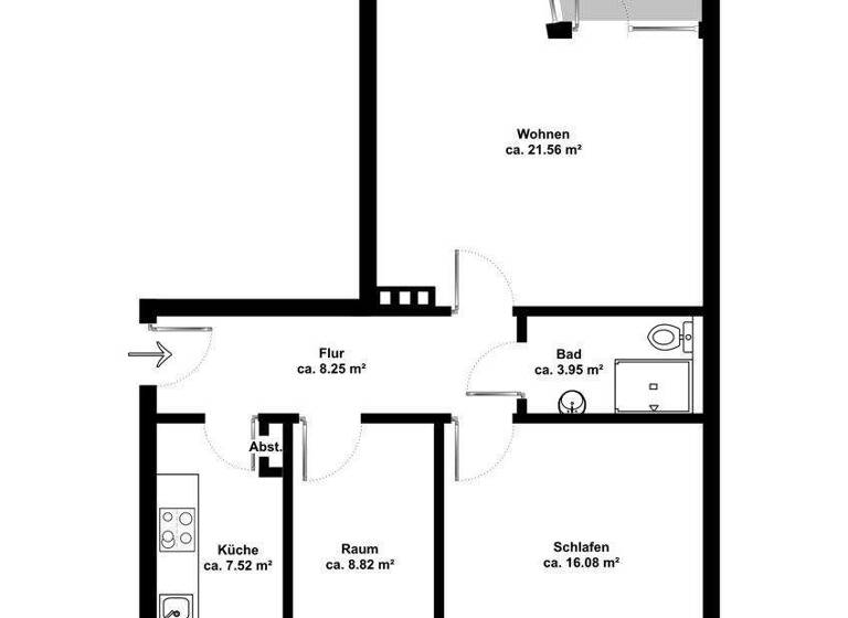Wohnung zum Kauf 395.000 € 2,5 Zimmer 67,2 m² 2. Geschoss Fuhlsbüttel Hamburg 22335