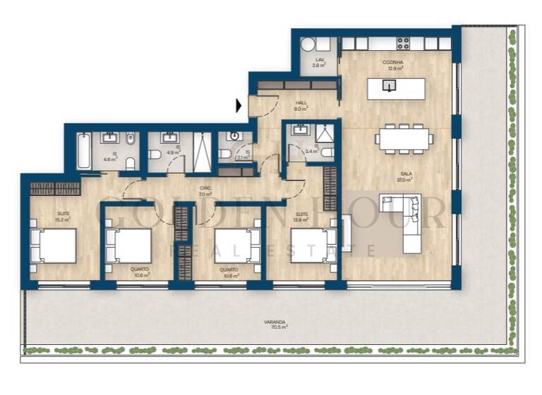 Wohnung zum Kauf 830.000 € 159 m² Canidelo 4400