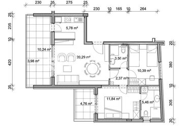 Wohnung zum Kauf 272.700 € 2 Zimmer 72 m² 1. Geschoss Diklo 23000