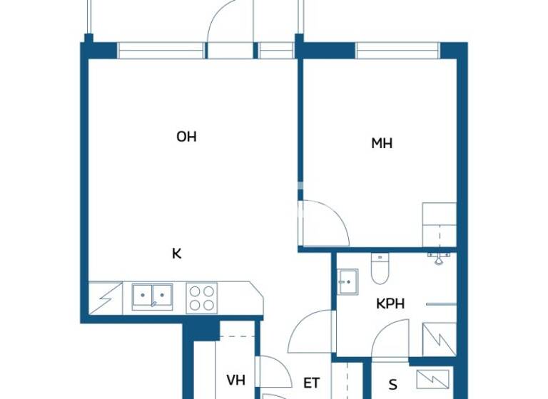 Studio zum Kauf 109.000 € 2 Zimmer 40,5 m² 2. Geschoss Ala-Kuljunkatu 7 Seinäjoki 60100