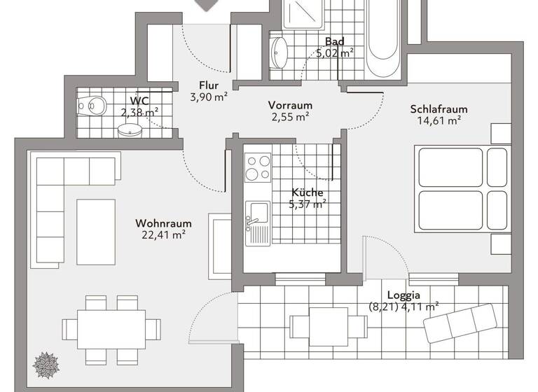 Wohnung zum Kauf 365.000 € 2 Zimmer 61 m² 2 Geschosse frei ab sofort Bad Wiessee 83707