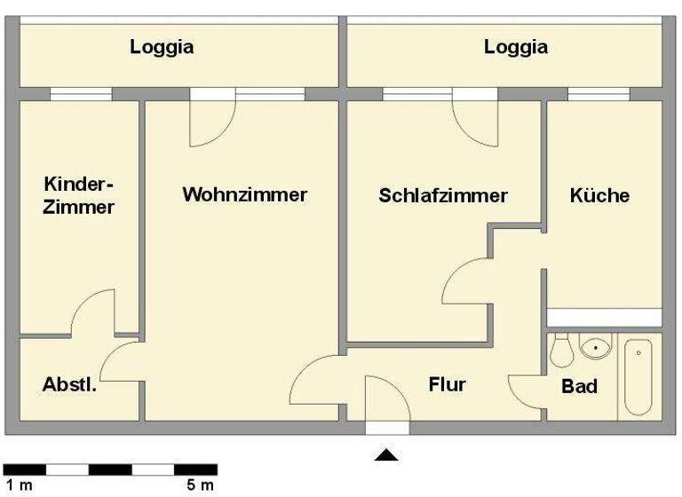 Wohnung zur Miete 380 € 3 Zimmer 73,1 m² 8. Geschoss Ludwig-Kühn-Str. 9 Markersdorf Chemnitz 09123