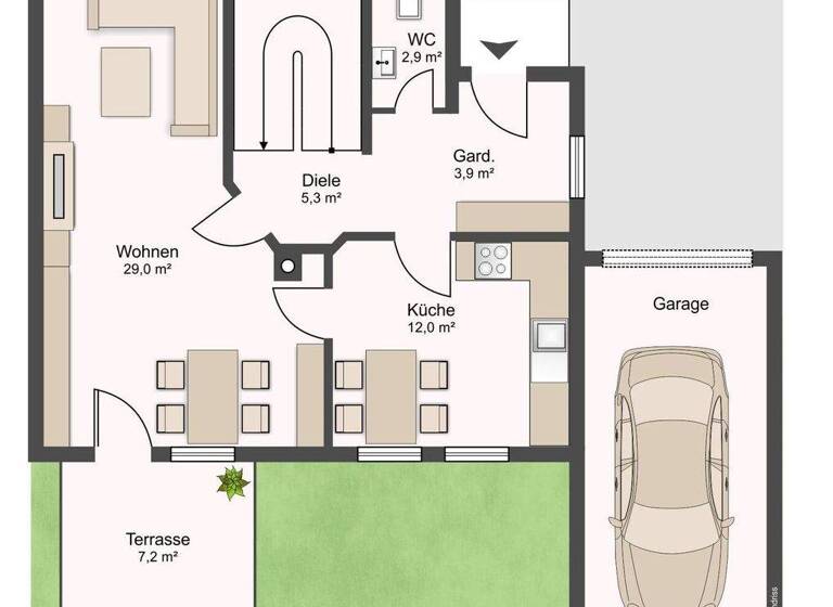 Doppelhaushälfte zum Kauf 459.000 € 5 Zimmer 138 m² 350 m² Grundstück Alburg Straubing 94315