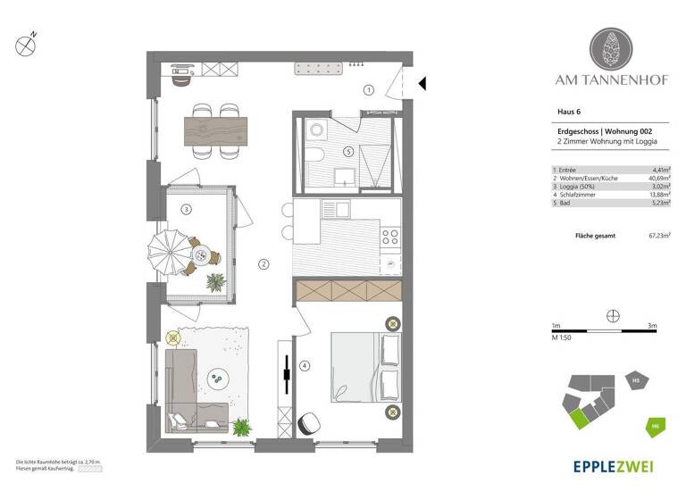 Wohnung zur Miete - Erstbezug 1.020 € 2 Zimmer 67 m² frei ab 01.04.2026 Innenstadt Baden-Baden 76530