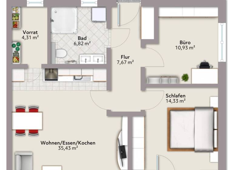 Wohnung zum Kauf provisionsfrei 313.797 € 3 Zimmer 84,8 m² Gangkofen 84140