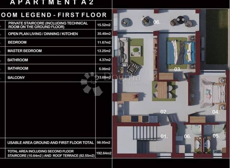 Wohnung zum Kauf 512.550 € 3 Zimmer 109 m² 1. Geschoss Luka