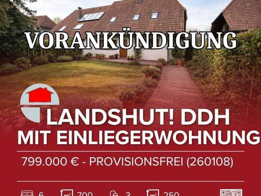 Doppelhaushälfte zum Kauf provisionsfrei 799.000 € 6 Zimmer 250 m² 700 m² Grundstück Berg Landshut 84036