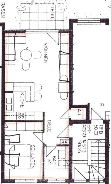 Terrassenwohnung zur Miete 760 € 2 Zimmer 52 m² EG frei ab 01.01.2025 Echterdingen Leinfelden-Echterdingen 70771