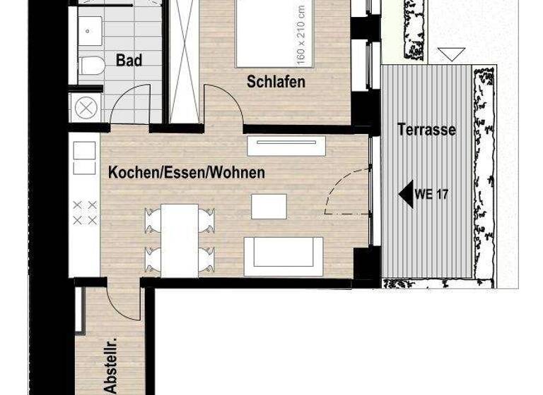 Wohnung zum Kauf 256.188 € 2 Zimmer 44,7 m² EG Fischeln Krefeld 47807