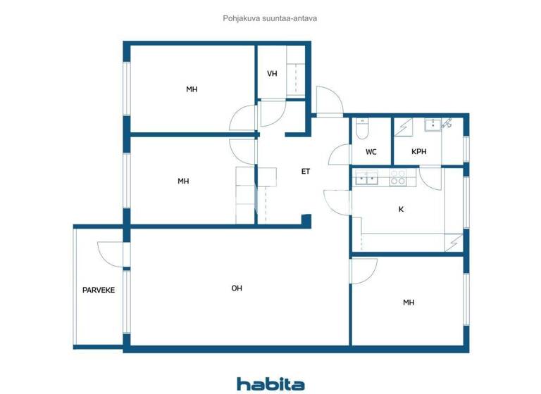 Studio zum Kauf 75.000 € 4 Zimmer 90,5 m² 6. Geschoss Läntinen linjapuisto 12 Kouvola 45700