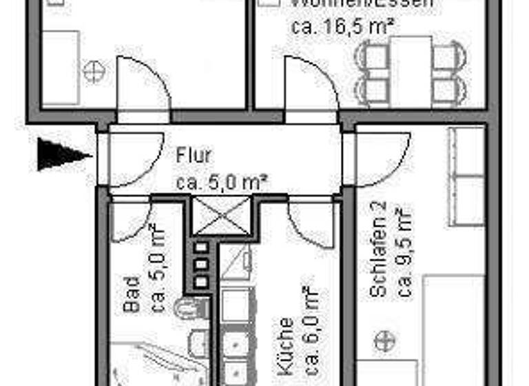 Wohnung zur Miete 340 € 3 Zimmer 61,7 m² 3. Geschoss frei ab sofort Willi Bredel Ring 44 Thale 06502