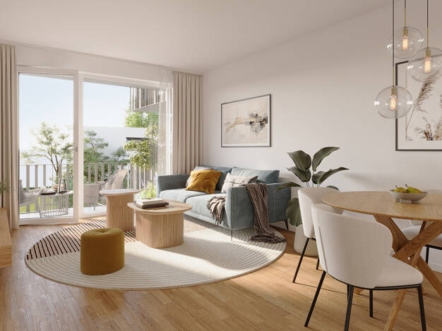 Wohnung zum Kauf - Neubau provisionsfrei 619.000 € 3 Zimmer 77,2 m² 1. Geschoss Pommernstr. 6 Eching 85386