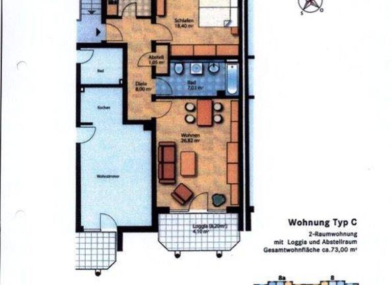 Wohnung zur Miete 569 € 2 Zimmer 73 m² Laubegast Dresden 01279